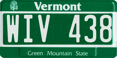 VT license plate WIV438