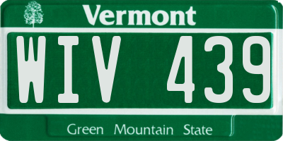 VT license plate WIV439