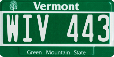 VT license plate WIV443