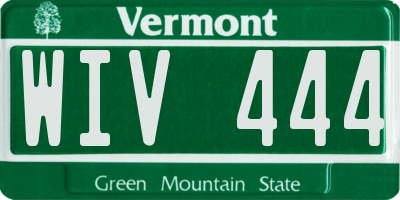 VT license plate WIV444