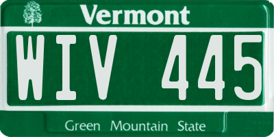VT license plate WIV445