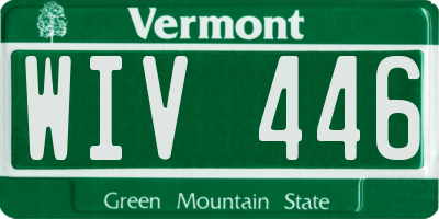VT license plate WIV446