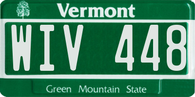 VT license plate WIV448