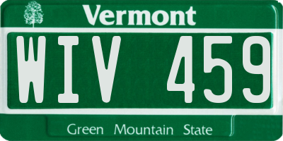 VT license plate WIV459
