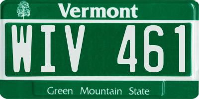 VT license plate WIV461