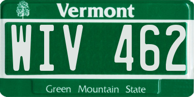 VT license plate WIV462