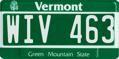 VT license plate WIV463