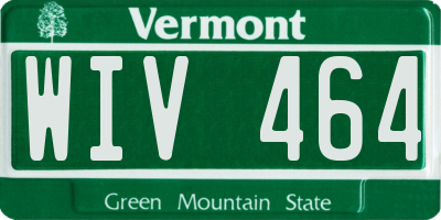 VT license plate WIV464