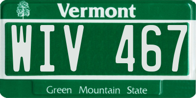 VT license plate WIV467