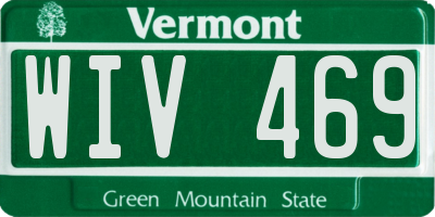 VT license plate WIV469