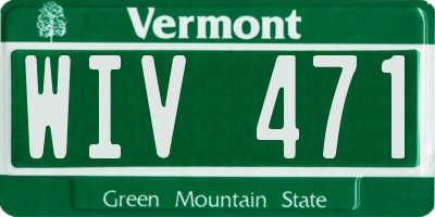 VT license plate WIV471