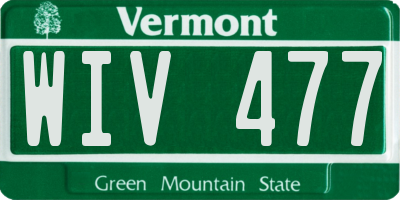VT license plate WIV477