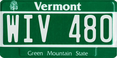 VT license plate WIV480