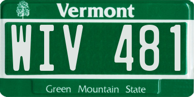 VT license plate WIV481