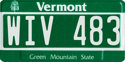 VT license plate WIV483