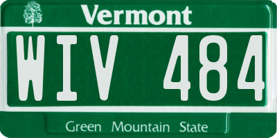 VT license plate WIV484