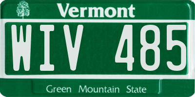 VT license plate WIV485