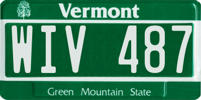 VT license plate WIV487