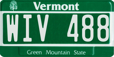 VT license plate WIV488
