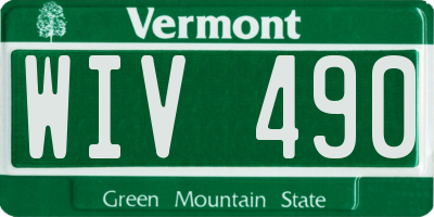 VT license plate WIV490