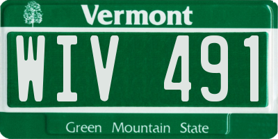VT license plate WIV491