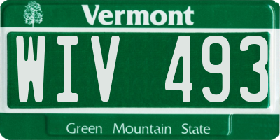 VT license plate WIV493