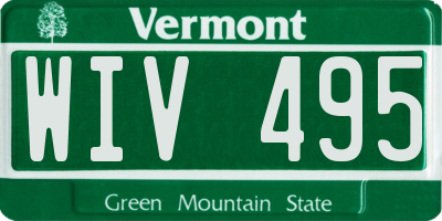 VT license plate WIV495