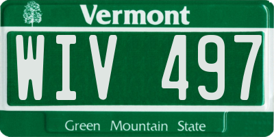 VT license plate WIV497