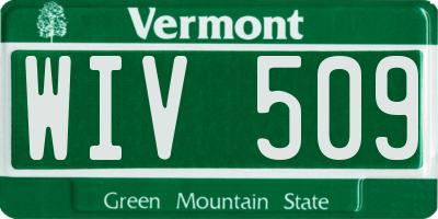 VT license plate WIV509