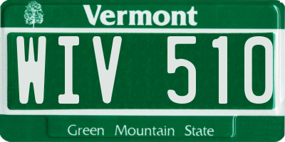 VT license plate WIV510