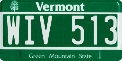 VT license plate WIV513