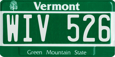VT license plate WIV526