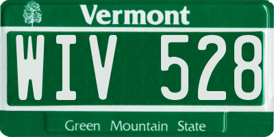 VT license plate WIV528