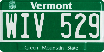 VT license plate WIV529