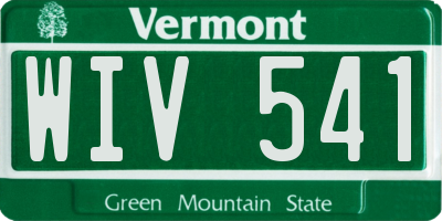 VT license plate WIV541