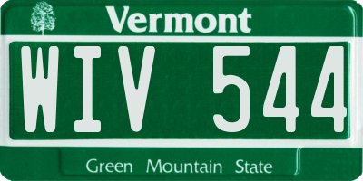 VT license plate WIV544