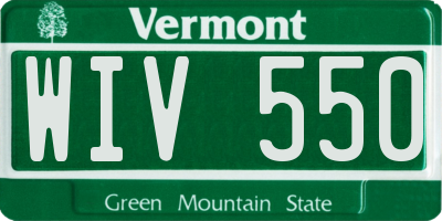 VT license plate WIV550