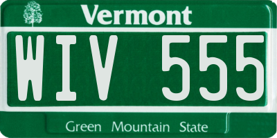 VT license plate WIV555