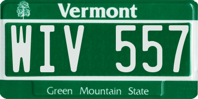 VT license plate WIV557