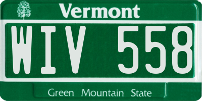 VT license plate WIV558