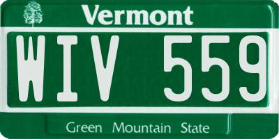 VT license plate WIV559