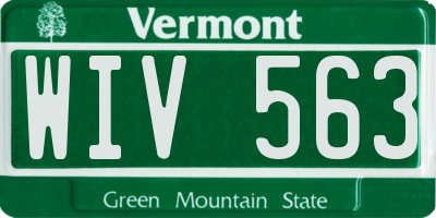 VT license plate WIV563