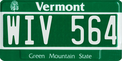 VT license plate WIV564