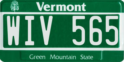 VT license plate WIV565