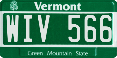 VT license plate WIV566