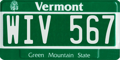 VT license plate WIV567