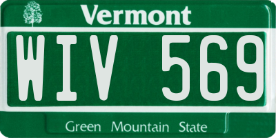 VT license plate WIV569