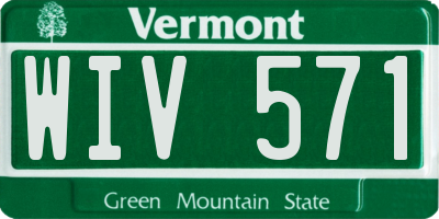 VT license plate WIV571