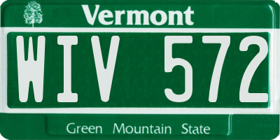 VT license plate WIV572