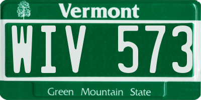 VT license plate WIV573